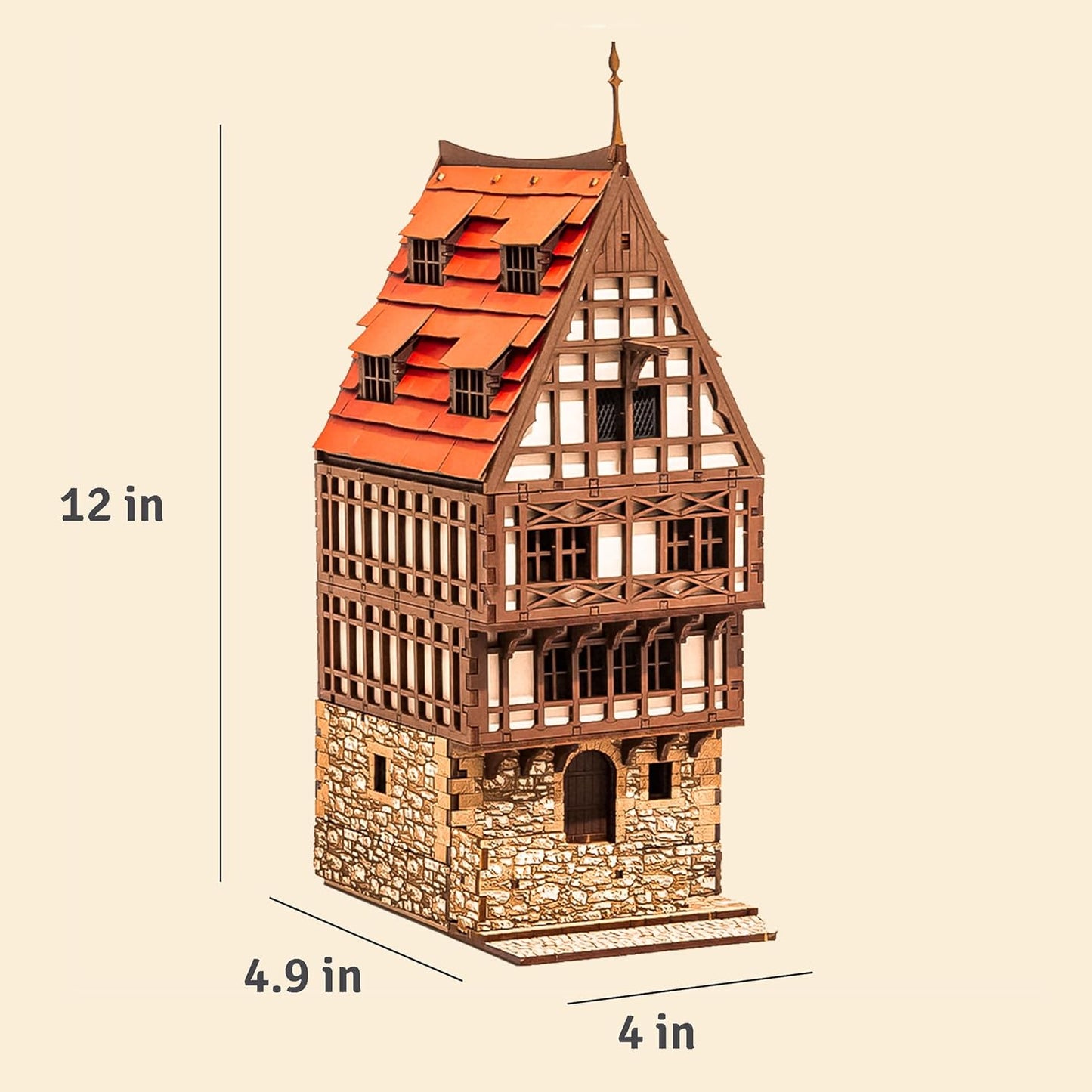 Creaky Timbers P - 3D Wooden Puzzle - 28mm Scale Model Building Kit for Adults, Educational Toy, Creative Gift, DIY Family Activity, Tabletop Miniature Terrain Kit, Architecture