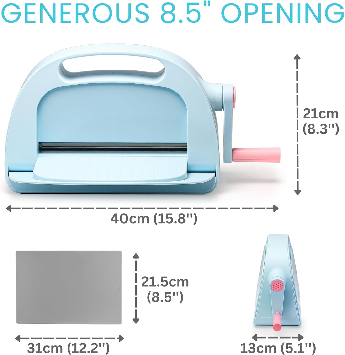 OFFNOVA Die Cutting and Embossing Machine, 8.5" Opening, for Dies and Embossers, Card Making and Scrapbooking Supplies Tools, Perfect for Invitations, Birthday Cards, Greeting Cards