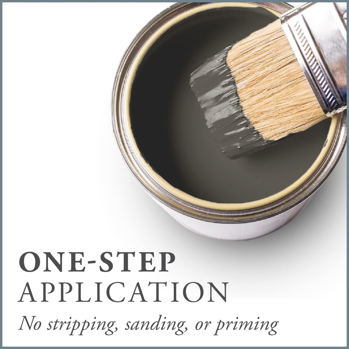 AMY HOWARD AT HOME Chalk-Based One Step Paint for Furniture, Cabinetry, Decor, Finish, and More | No Stripping, Sanding, or Priming | Dark Base | 32 Ounce | Graphite