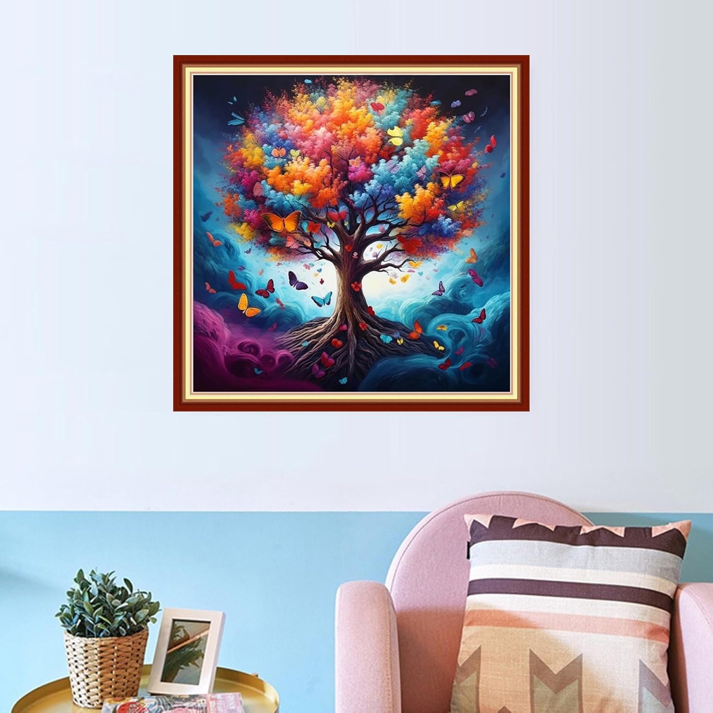 Dooxvey Cross Stitch Kit for Adult Beginners - Full Range of Stamped Kits - 11CT Cross Stitch Patterns - Tree of Life - 18x18 inch