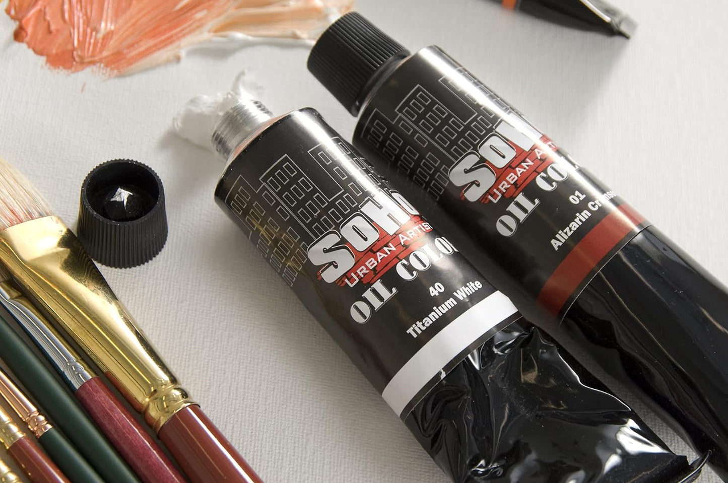 Soho Urban Artist Oil Paint - Yellow Ochre, 50 ml Tube - Best Valued Oil Colors for Painting, Excellent Pigment Load