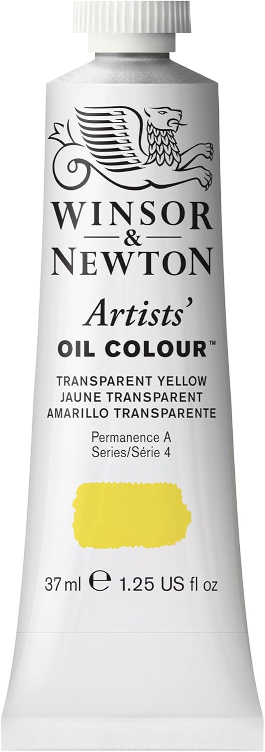 Winsor & Newton Artists' Oil Color, 37ml (1.25 oz) Tube, Transparent Yellow