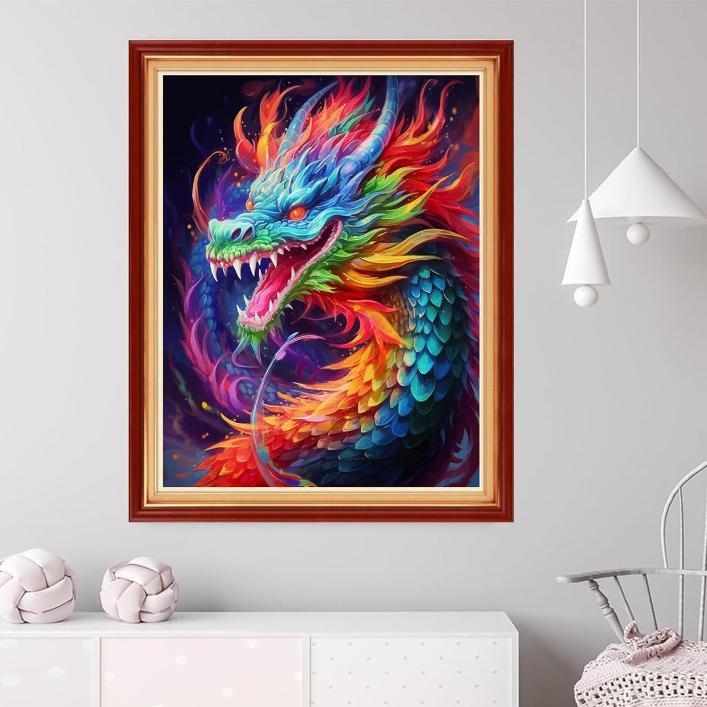 Dooxvey Cross Stitch Kits for Adults, 18x18 inch, Night Elk Pattern, 11CT, Modern Style, Unisex, Artpattern35, Cotton Fabric, Embroidery Thread, Needles, Instructions Included