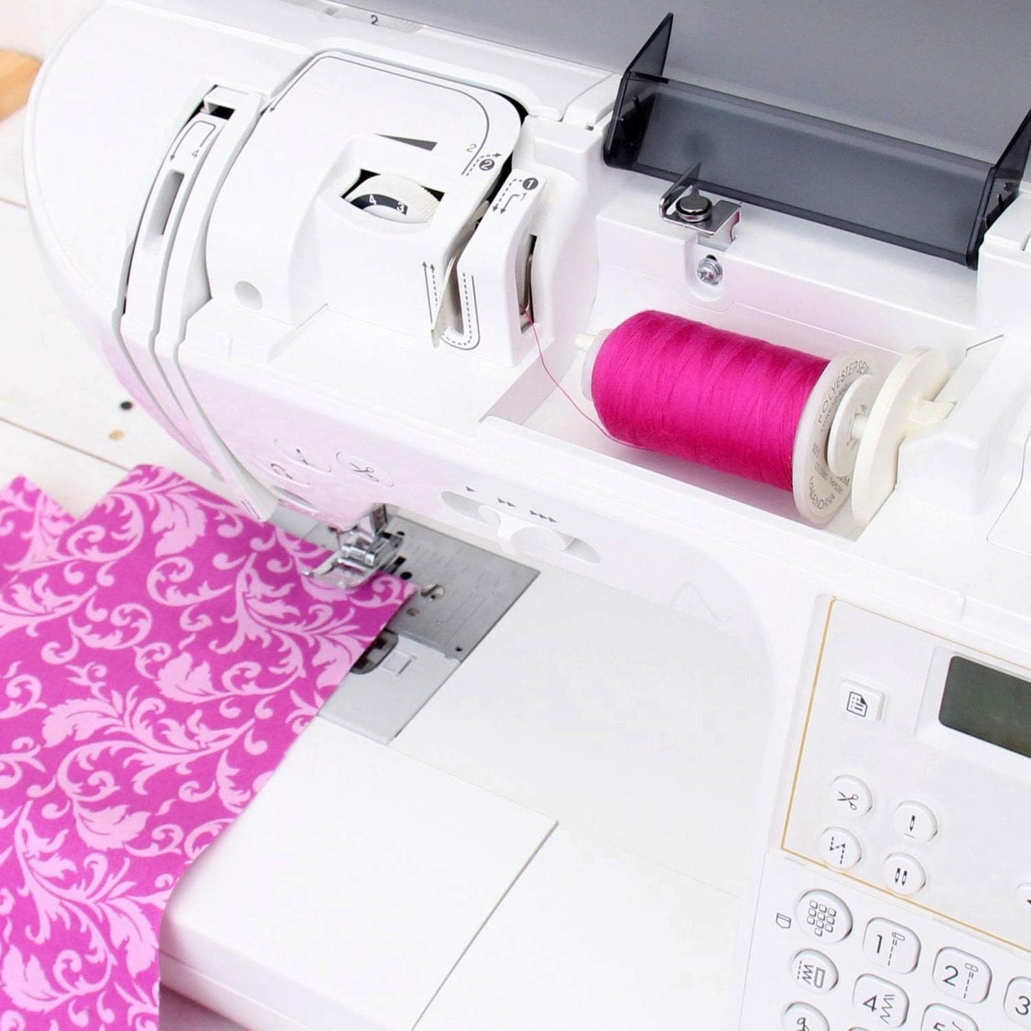 Threadart Polyester All-Purpose Sewing Thread- 600m - 50S/3 - Neon Coral