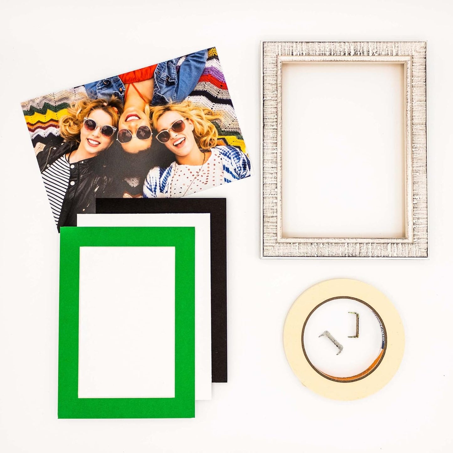 11x14 Mat for 8.5x11 Photo - Precut Bright Green Picture Matboard for Frames 11 x 14 Inches - Bevel Cut to Display Art 8.5 x 11 Inches - Acid Free Pack of 100 MATS with Backing Boards & Clear Bags
