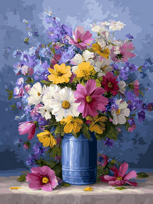 Moohue 14 ct Counted Cross Stitch Kits for Adults Flowers Cross Stitch Patterns Stamped Printed Cross Stitch Kits (Flowers 15)