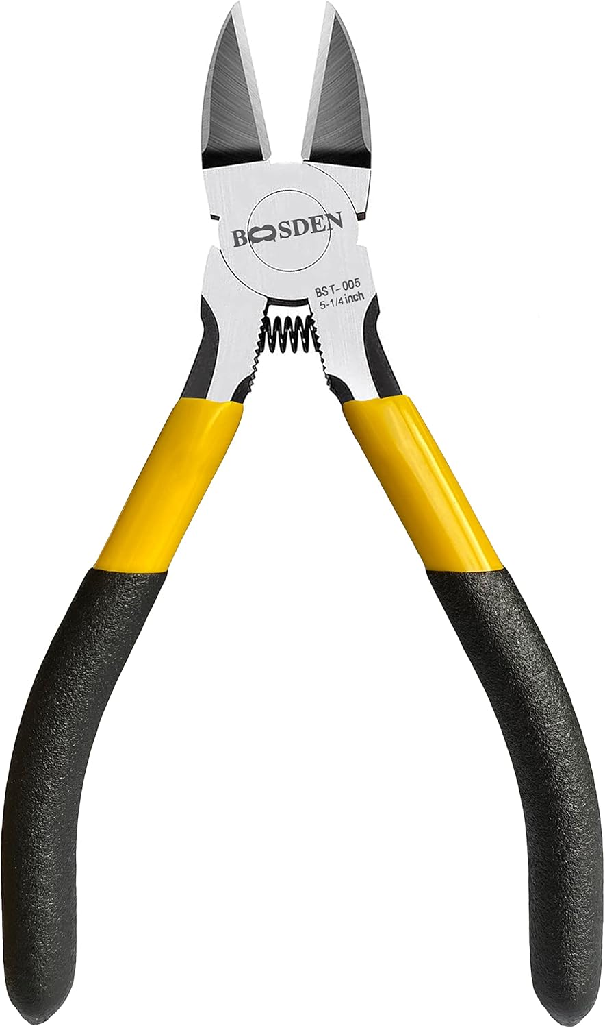 BOOSDEN 5 inch Flush Cutter, Dikes Wire Cutter for Crafting Electrical Jewelry Making, Ultra Sharp Wire Clippers