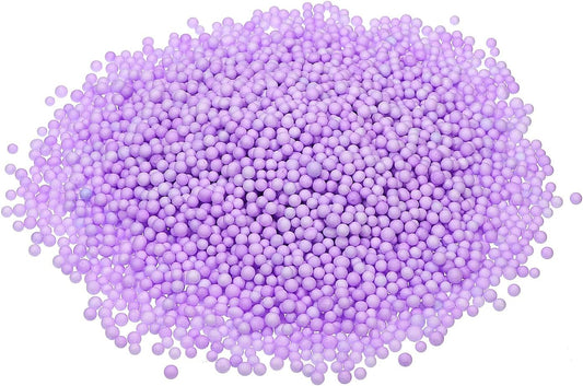MECCANIXITY Foam Beads Foam Balls 4-6mm for Wedding and Party Decorations, Tiny Packing Balls, Arts DIY Crafts Supplies (Purple,1 Pack Approx 5000pcs)