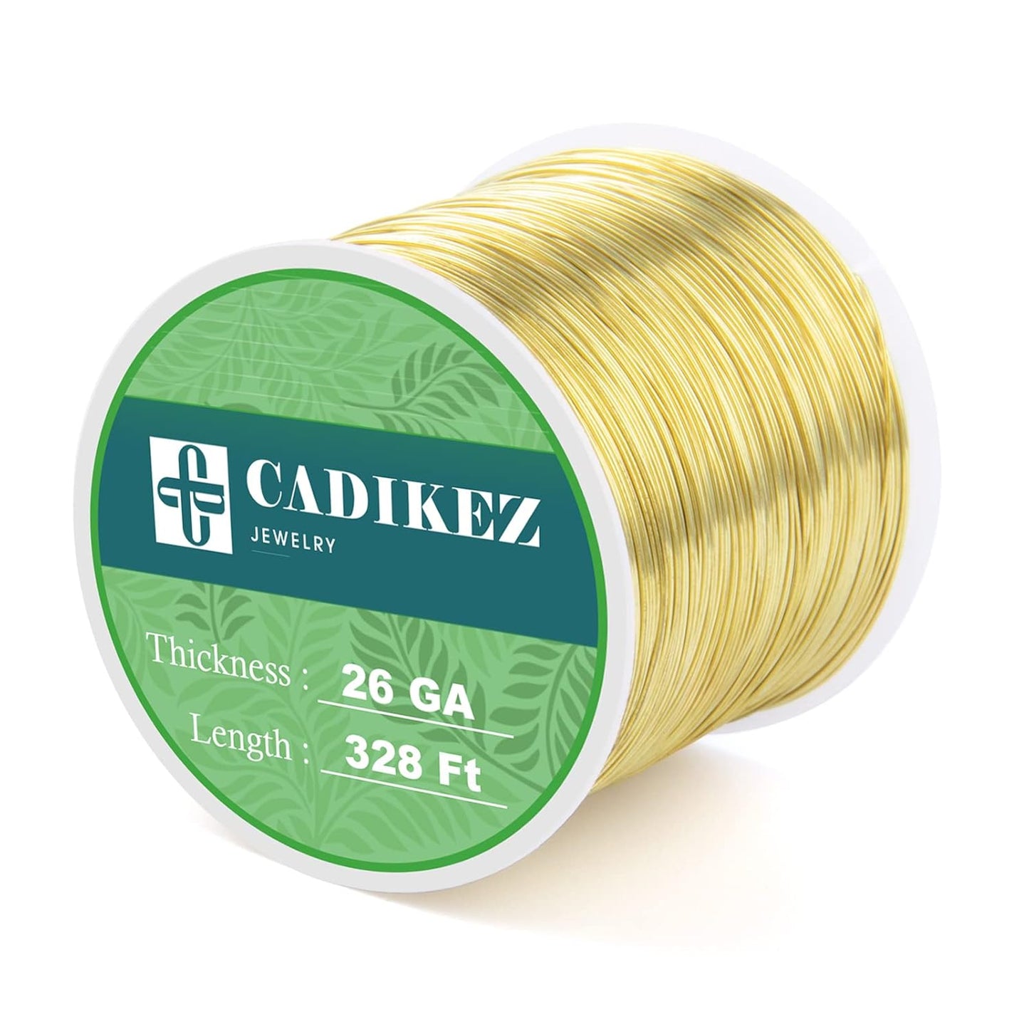[328 Feet]28 Gauge Craft Wire Jewelry Wire 100M/0.3mm Gold Plated Thin Brass Wire Soft Metal Wire Bulk for Jewelry Making
