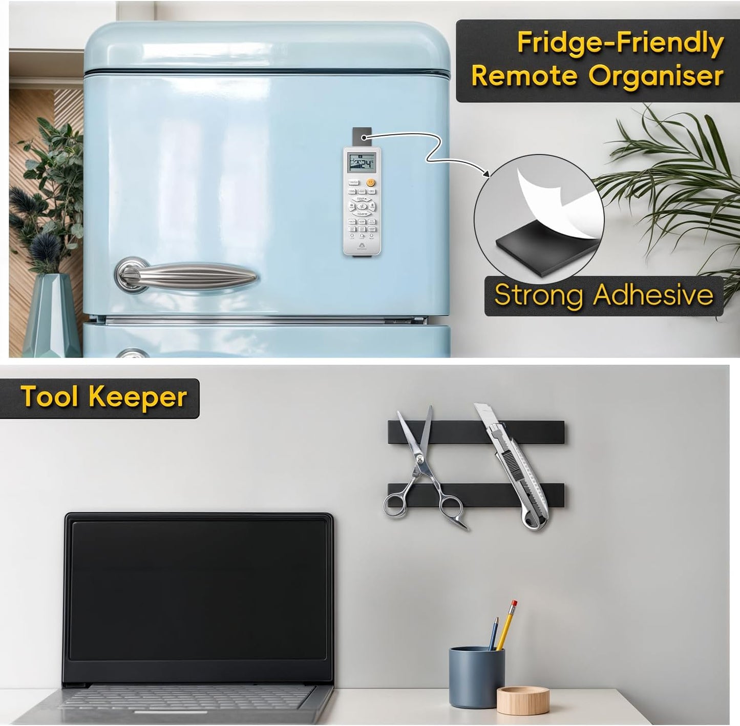 Magnetic Strips Self Adhesive,6 Pack 6" x 1" (150 x25 x 2 mm) Sticky Back Magnet Tapes, Flexible Durable Magnet Stickers for Classroom Office Kitchen, Fridge, DIY, Crafts