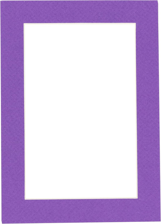 11x14 Mat for 8.5x11 Photo - Precut Purple Picture Matboard for Frames Measuring 11 x 14 Inches - Bevel Cut Matte to Display Art 8.5 x 11 Inches - Acid Free ONE MAT with Backing Board & Clear Bag