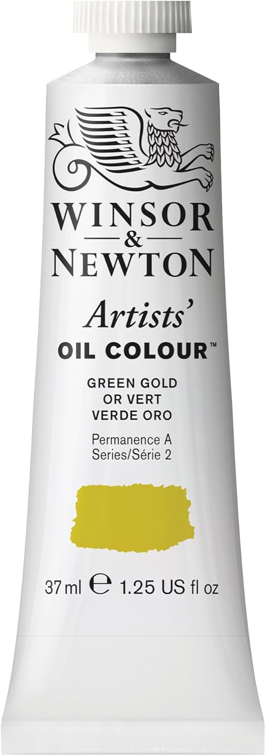 Winsor & Newton Artists' Oil Color, 37ml (1.25 oz) Tube, Green Gold