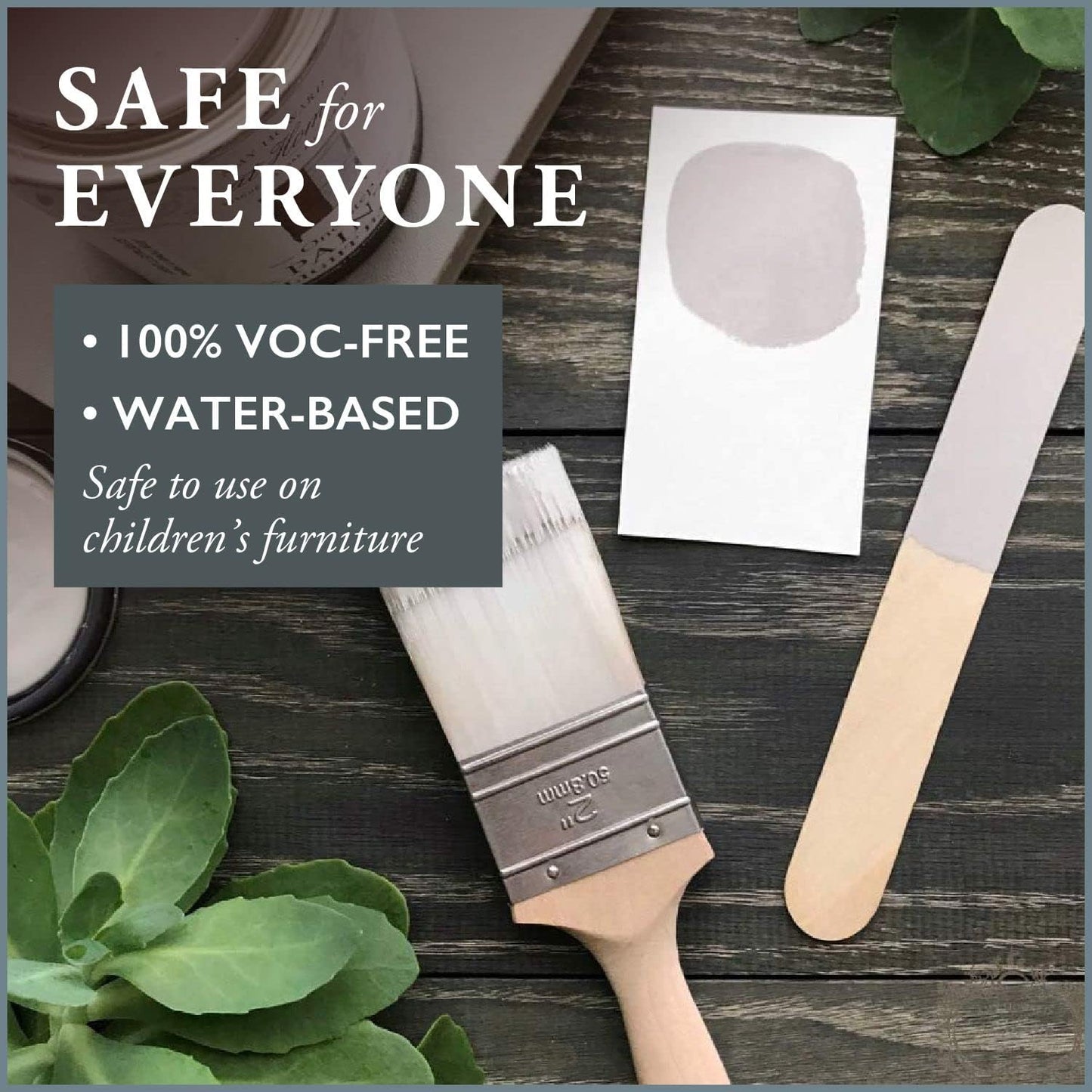 AMY HOWARD AT HOME Chalk-Based One Step Paint for Furniture, Cabinetry, Decor, Finish, and More | No Stripping, Sanding, or Priming | Ultra-Light Base | 32 Ounce | Serengeti Gray