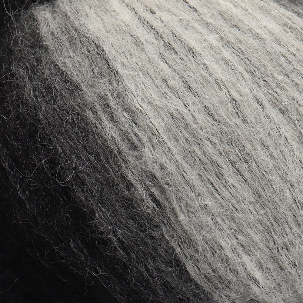 Pullu - Baby Alpaca Merino Wool Yarn Set of 3 Skeins (150 Grams) Worsted Weight - Sourced Directly from Peru - Heavenly Soft and Perfect for Knitting and Crocheting (Silver Noir)