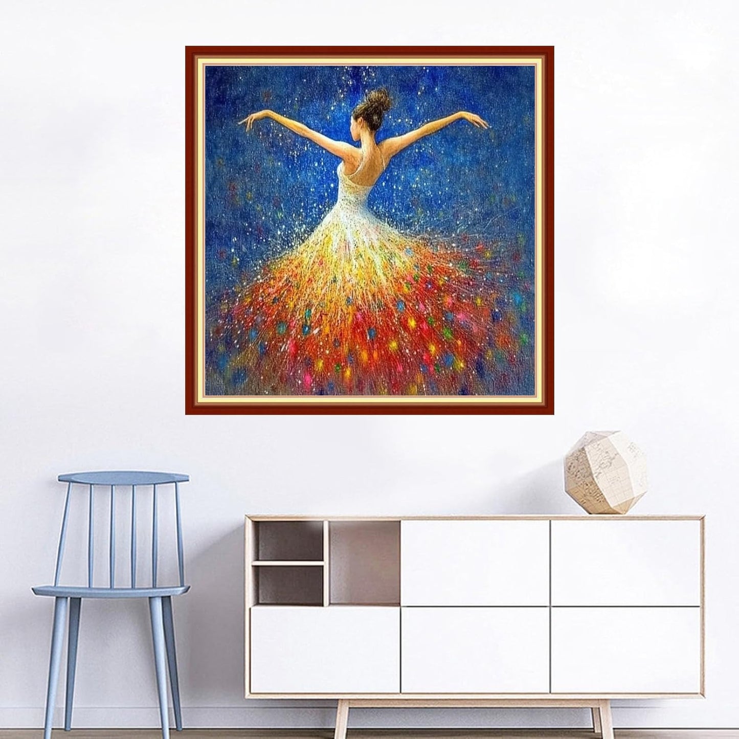 Joyhoor Cross Stitch Kits for Beginners Stamped Cross-Stitch Supplies Needlework preprint Embroidery Kits for Adults DIY Needlepoint Kits Embroidery Patterns 11CT-Ballet Girl 18x18 inchs