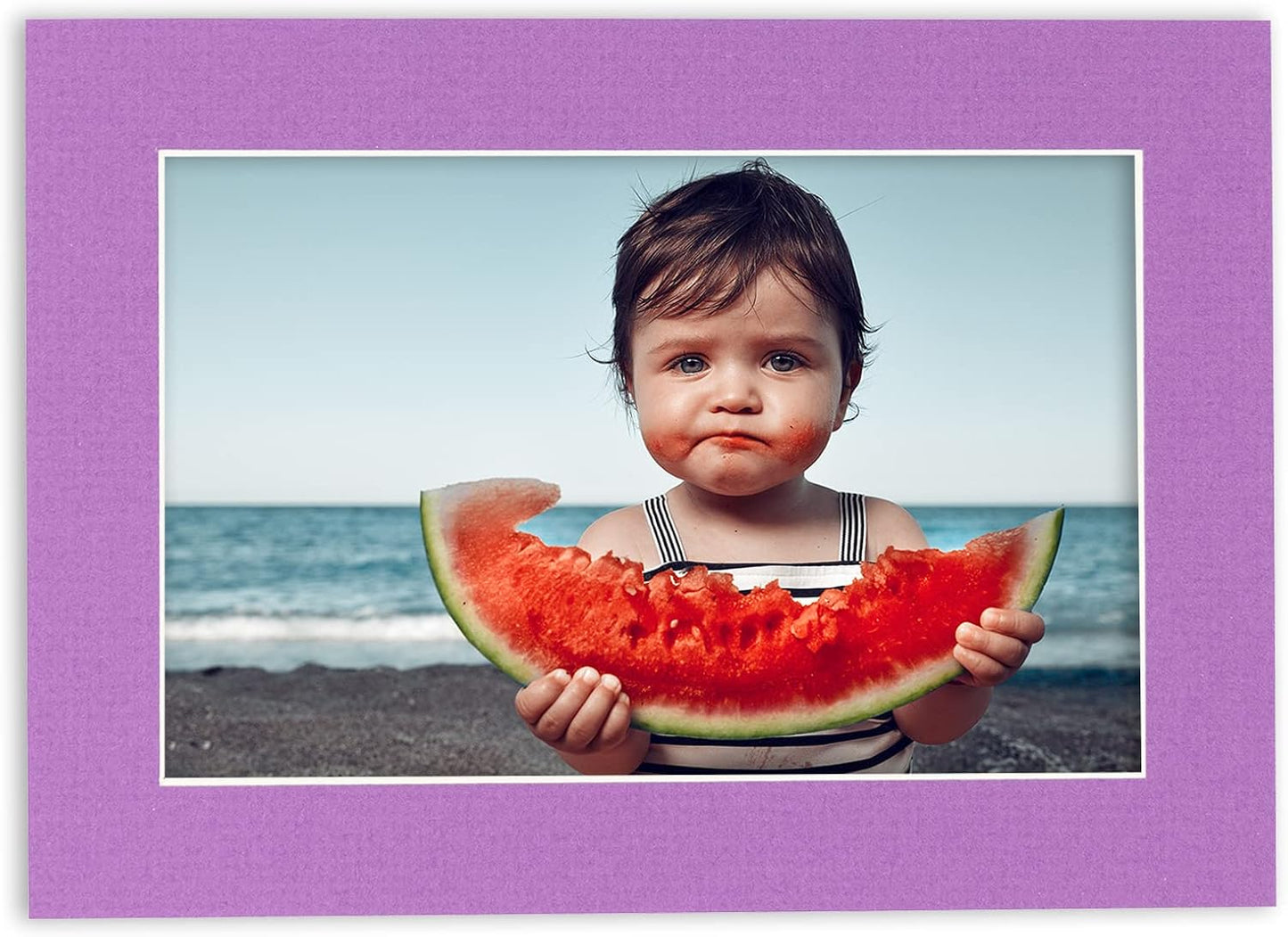 5x7 Mat for 8.5x11 Frame - Precut Mat Board Acid-Free Dark Purple 5x7 Photo Matte For a 8.5x11 Picture Frame, Premium Matboard for Family Photos, Show Kits, Art, Picture Framing, Pack of 100 Mats