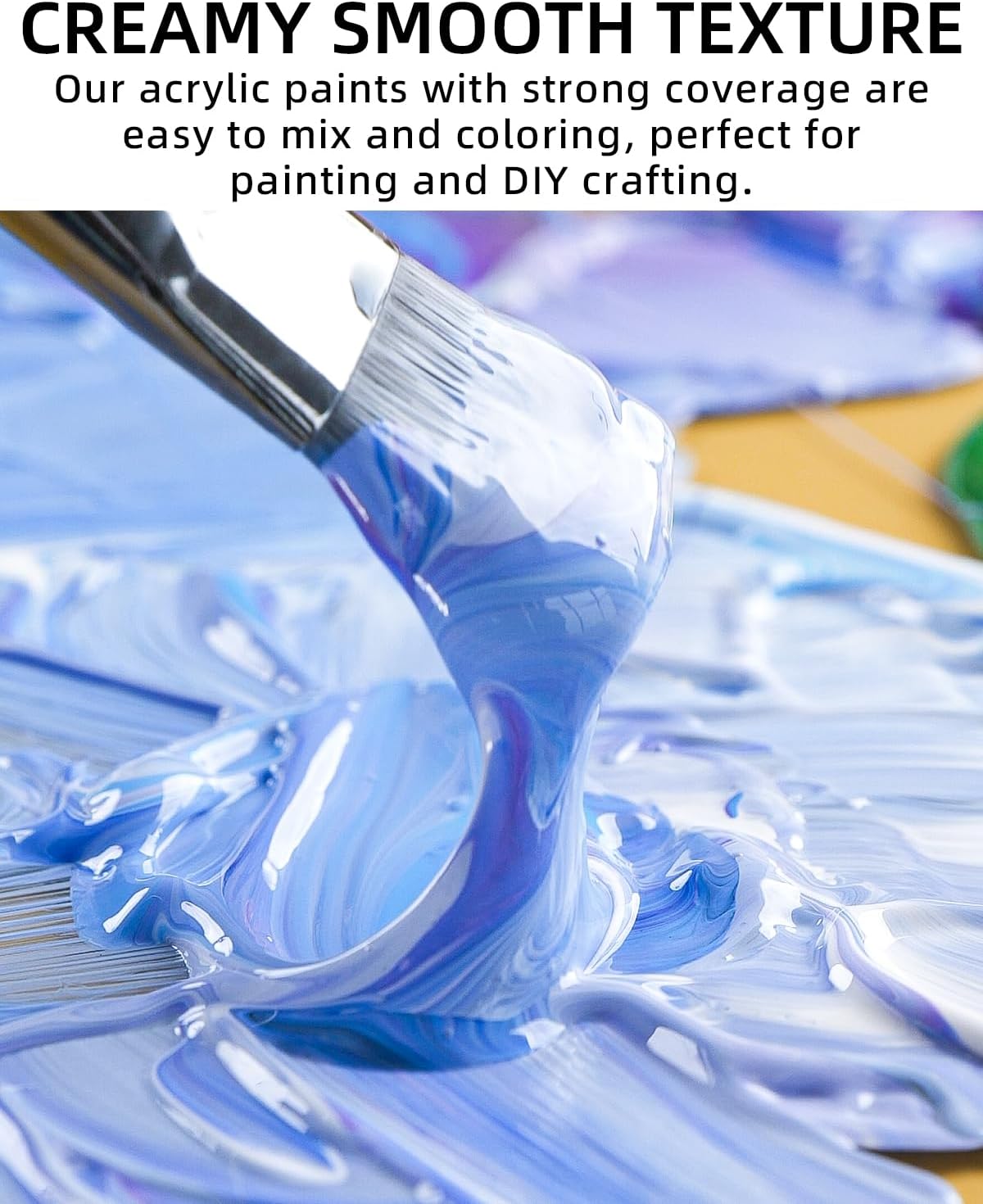 Nicpro 24 Colors Large Bulk Acrylic Paint Set (8.45 oz/250 ml), Rich Pigments Non Toxic, Bulk Painting Supplies for Artist Beginners on Canvas, Wood, Rock, Glass, Ceramic, Crafts with Color Wheel