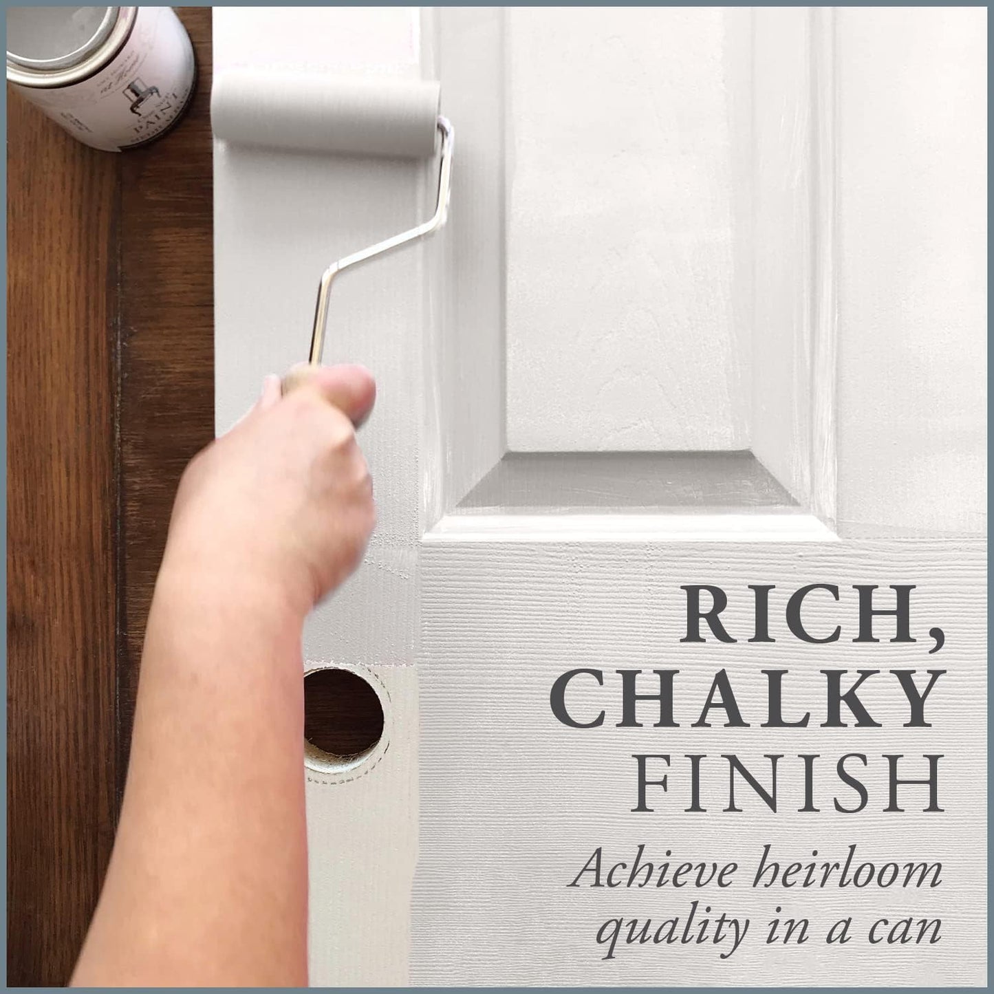 AMY HOWARD AT HOME Chalk-Based One Step Paint for Furniture, Cabinetry, Decor, Finish, and More | No Stripping, Sanding, or Priming | Ultra-Light Base | 16 Ounce | Italian Silver