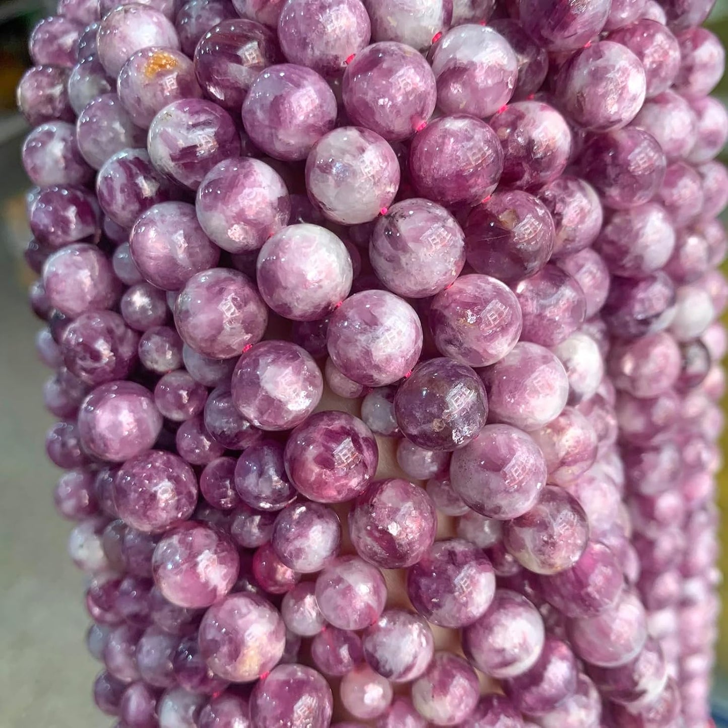 38PCS 10MM Natural Stone Purple Emerald Beads Round Loose Beads for Jewelry Making DIY Bracelet Necklace Accessories 15"