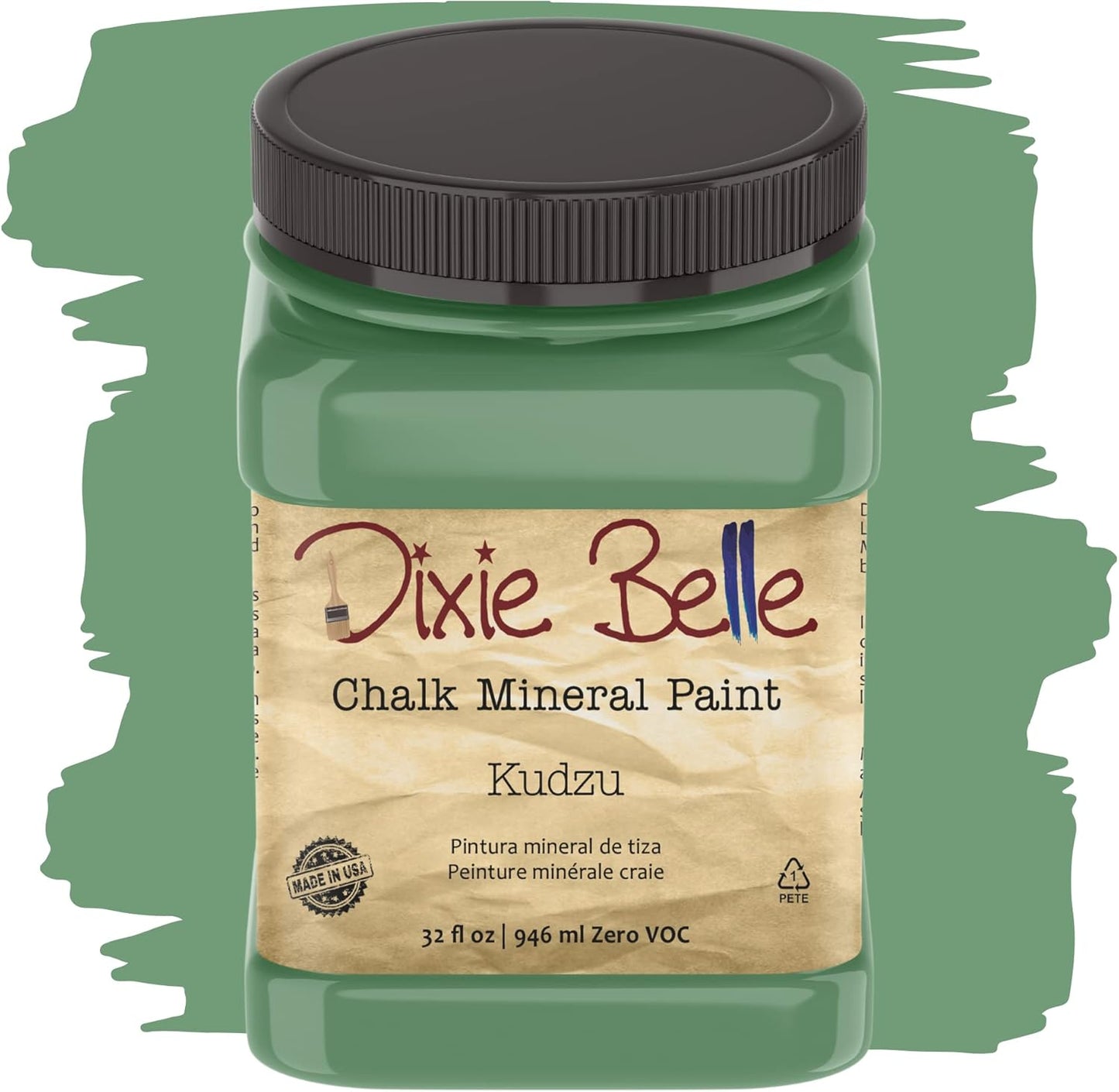 Dixie Belle Paint Company Chalk Finish Furniture Paint - Kudzu (32oz) - Matte Natural Green Chic Chalk Mineral DIY Furniture Paint