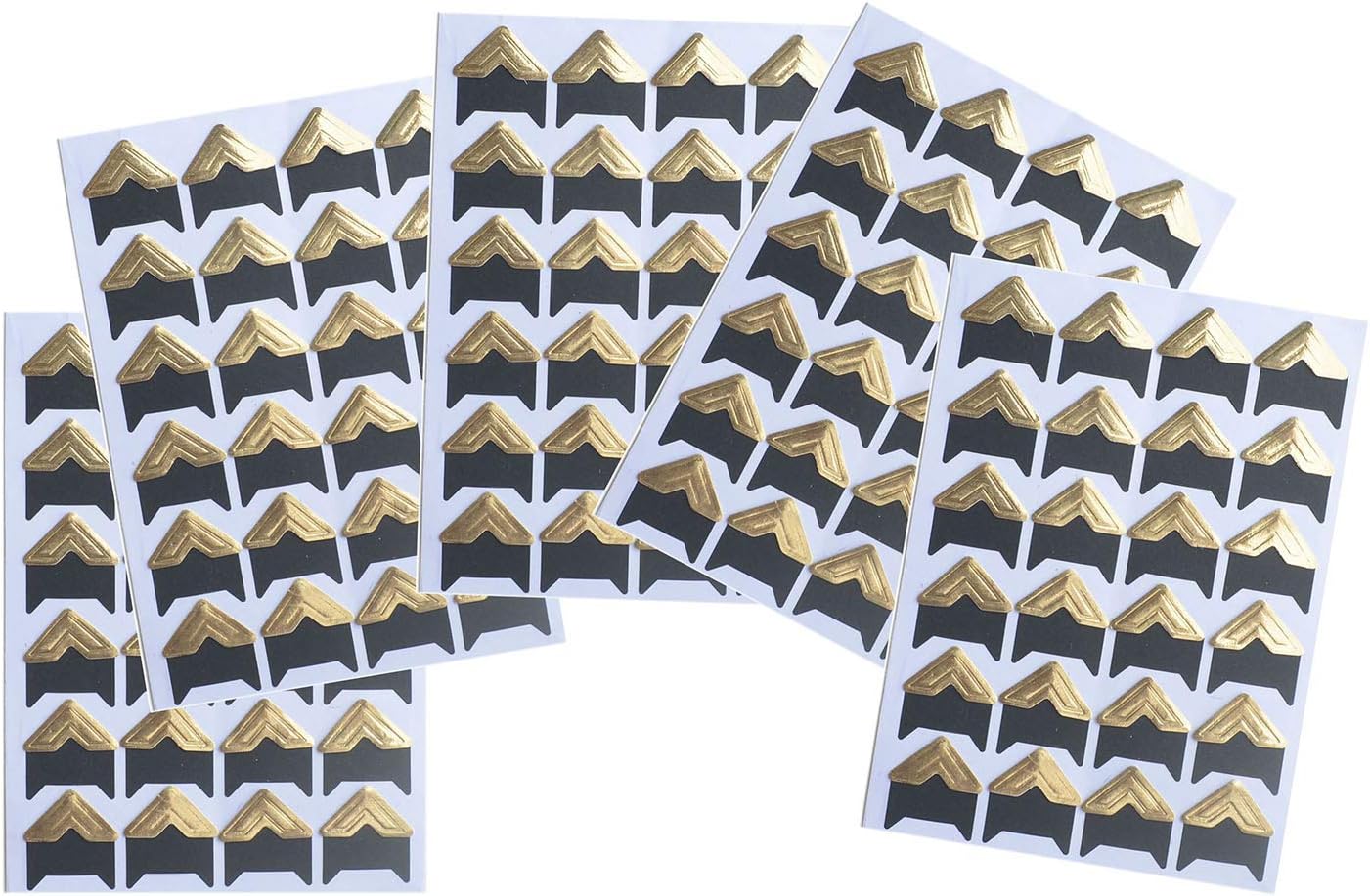 10 Sheet (240-pack) Photo Corners Self Adhesive Photo Foto Corner Stickers for Scrapbooking Personal Journal (Style2-10sheet Gold)