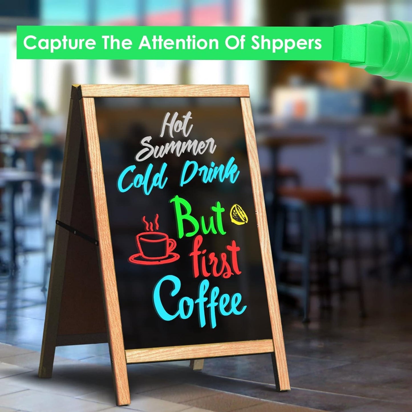 GOTIDEAL Window Markers, Jumbo Chalk Markers for Blackboard Erasable,Washable Car markers for Auto,Chalkboard,Glass,Mirrow,Calendar,Thick Tip12 Colors Car Paint Pens With Metallic Colors(15mm)