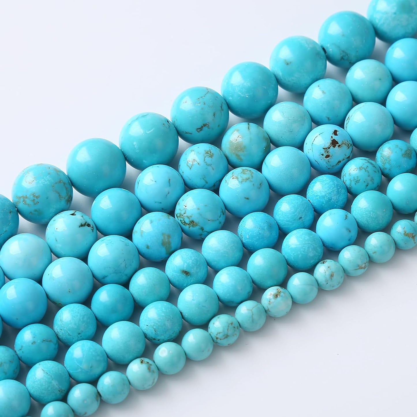 10mm 36pcs A+ Natural Blue Turquoise Beads Round Spacer Loose Stone Beads for Jewelry Making DIY Bracelet Necklace Accessories