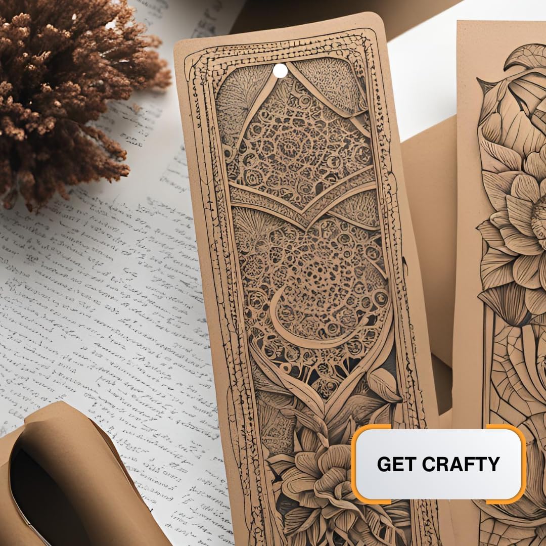 350 GSM DIY Premium Brown Kraft Bookmark Sketchpads, Ideal for Mixed Media and Fine Arts (Pack of 2)