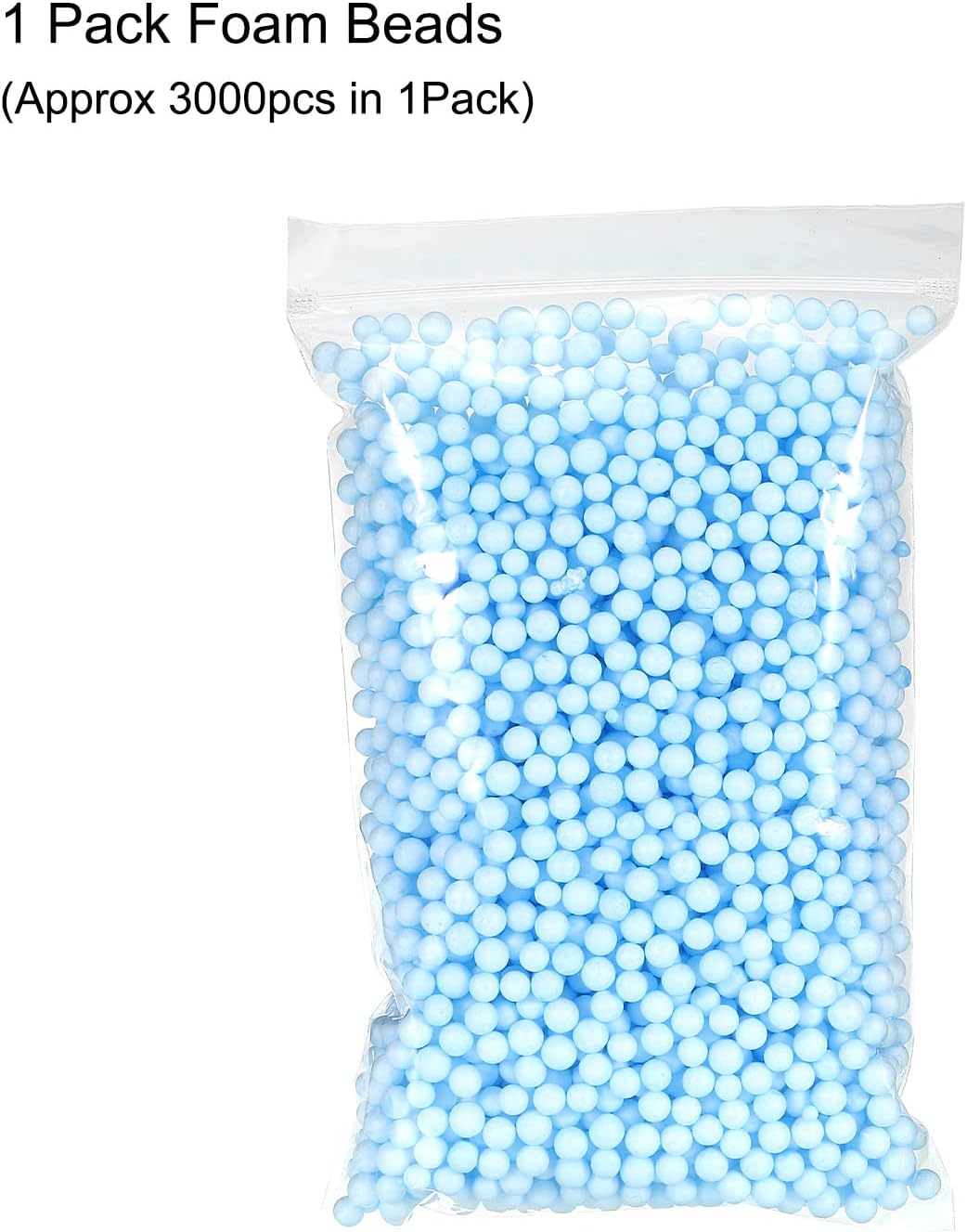 MECCANIXITY Foam Beads Foam Balls 7-9mm for Wedding and Party Decorations, Tiny Packing Balls, Arts DIY Crafts Supplies (Blue,1 Pack Approx 3000pcs)