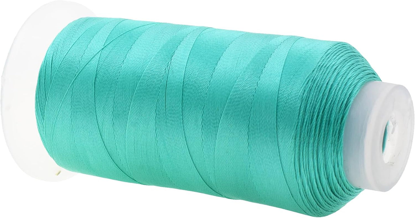 Mandala Crafts Turquoise Heavy Duty Thread -1500 Yds Tex 70 Thread for Sewing Drapery Jeans Leather Hair - Bonded Polyester Thread Outdoor Marine Upholstery Threads