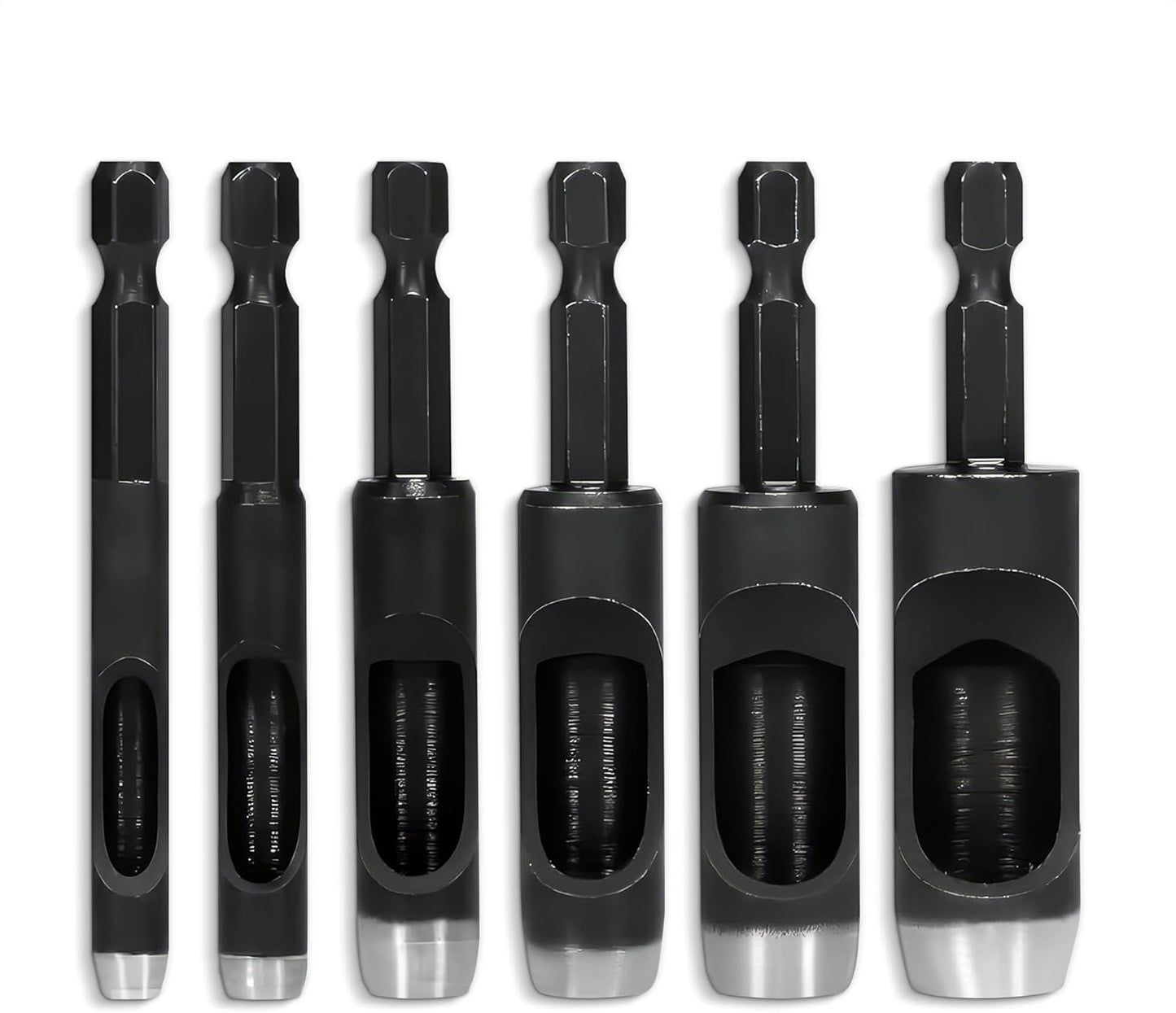 Leather Hole Punch Tool Set - 6 Pcs Drill Bits 3/16" 1/4" 5/16" 3/8" 7/16" 1/2" - High-Precision Leather Punch Tool for Belts, Fabric, and Crafts - Durable Carbon Steel, Sharp and Efficient