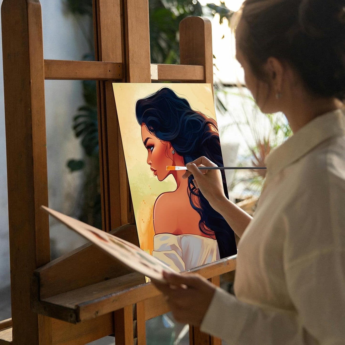 Cholemy 36 Pcs Paint and Sip Kit for Adults 8''x10'' Pre Drawn Canvas for Painting DIY Afro Acrylic Painting Kit Wood Easel Brushes Date Night Bulk for Christmas Party Gifts(Fashion Women)