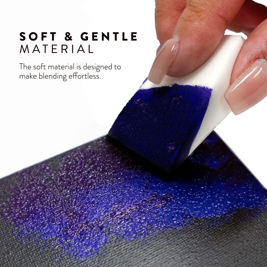 Artist's Choice Paint Sponge Wedges, for Art & Home Projects, Face Painting, Halloween and Pumpkins, Easy Texture Application & Even Coverage, Angled Foam Painting Tool, Latex Free, Pack of 100