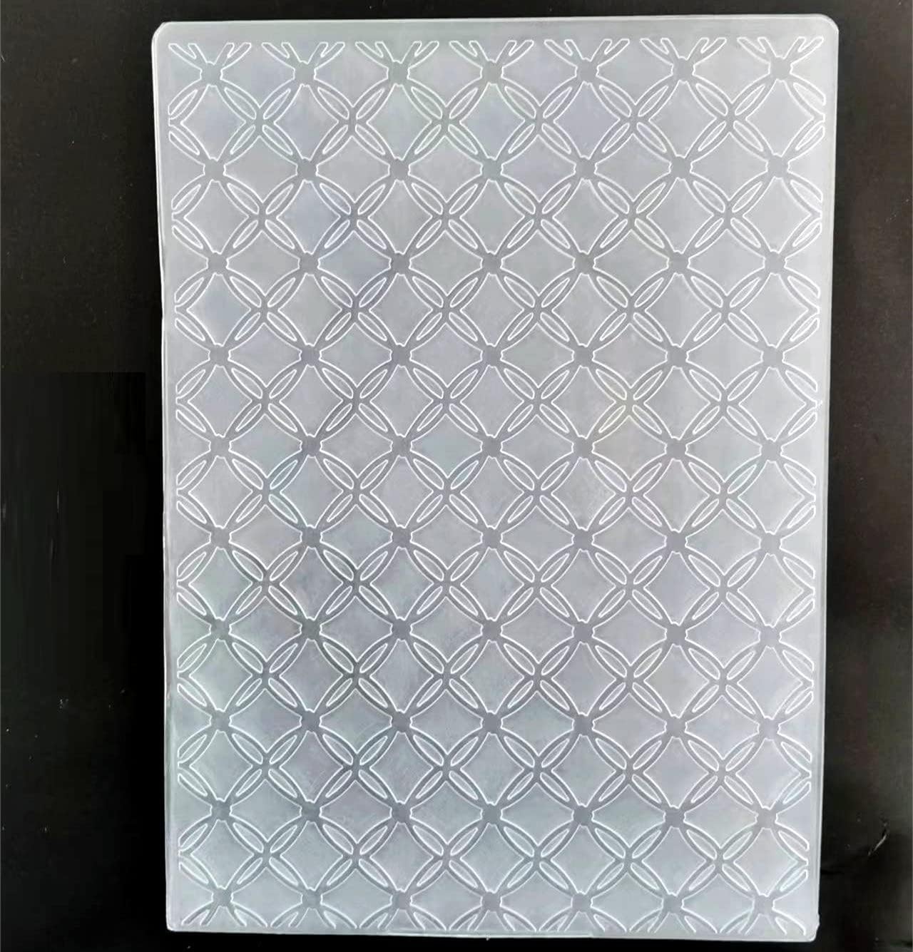 1PC Diamond Grid Background Embossing Folders for Card Making Scrapbooking and Other Paper Crafts, 12.5x20cm