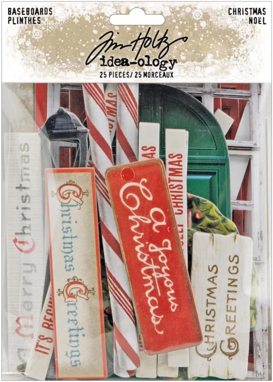 Tim Holtz Idea-Ology Christmas Winter 2025 Layers/Paper Dolls, Ephemera, Chipboard Baseboards, Bundle of 3 Packages, 244 Pieces
