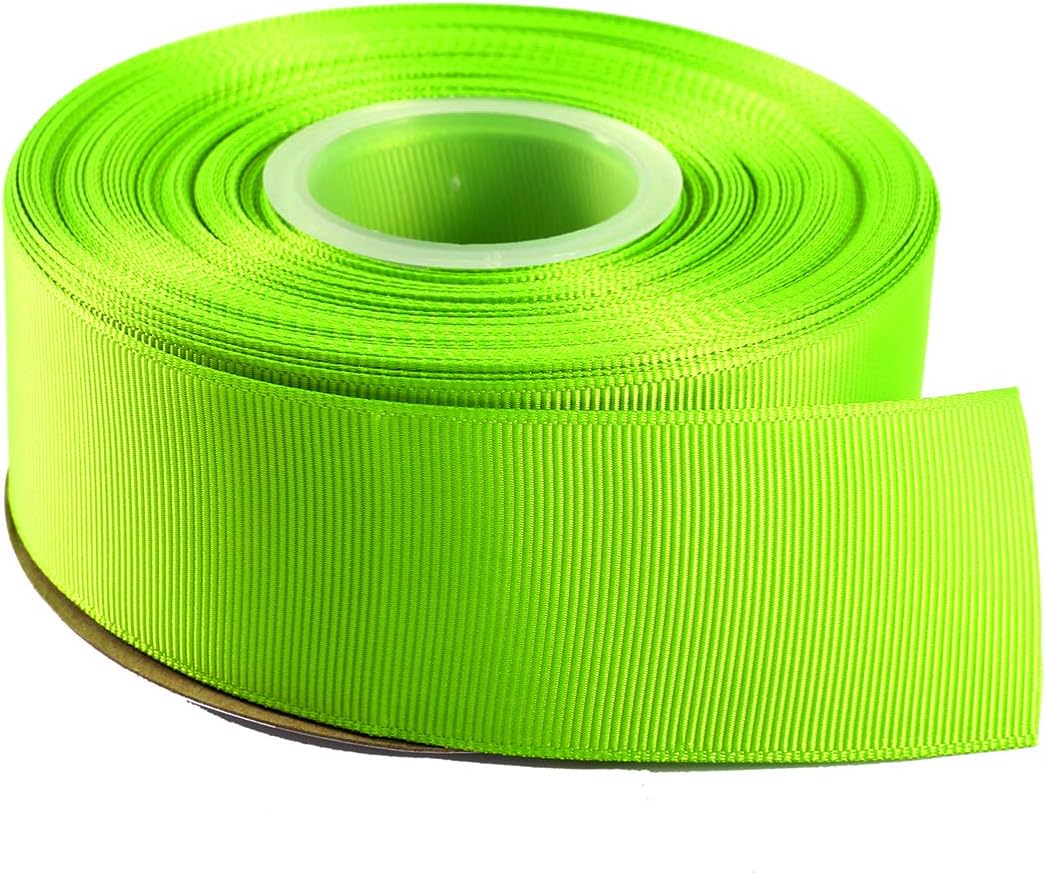 ITIsparkle 11/2" Inch Grosgrain Ribbon 25 Yards-Roll Set For Gift Wrapping Cake Decoration Party Favor Hair Braids Hair Bow Baby Shower Decoration Floral Arrangement Craft Supplies, Apple Green Ribbon