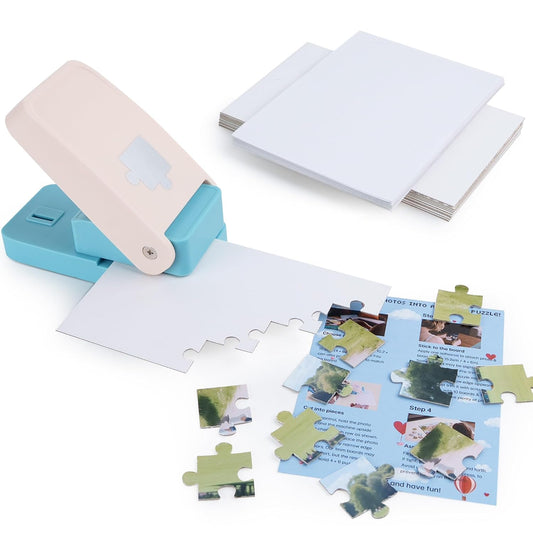 Puzzle Maker Machine Cutter, DIY Puzzle Cutting Machine for Custom Puzzles from Photos, Personalized Photo Puzzle Creator for Journals, Scrapbooking & Gifts, with Boards & Adhesives