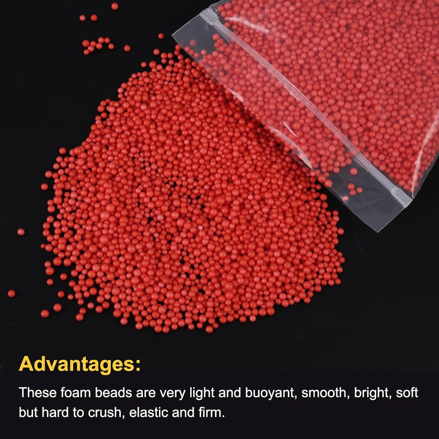 MECCANIXITY Foam Beads Foam Balls 2-3mm for Wedding and Party Decorations, Tiny Packing Balls, Arts DIY Crafts Supplies (Light Red,1 Pack Approx 8000pcs)