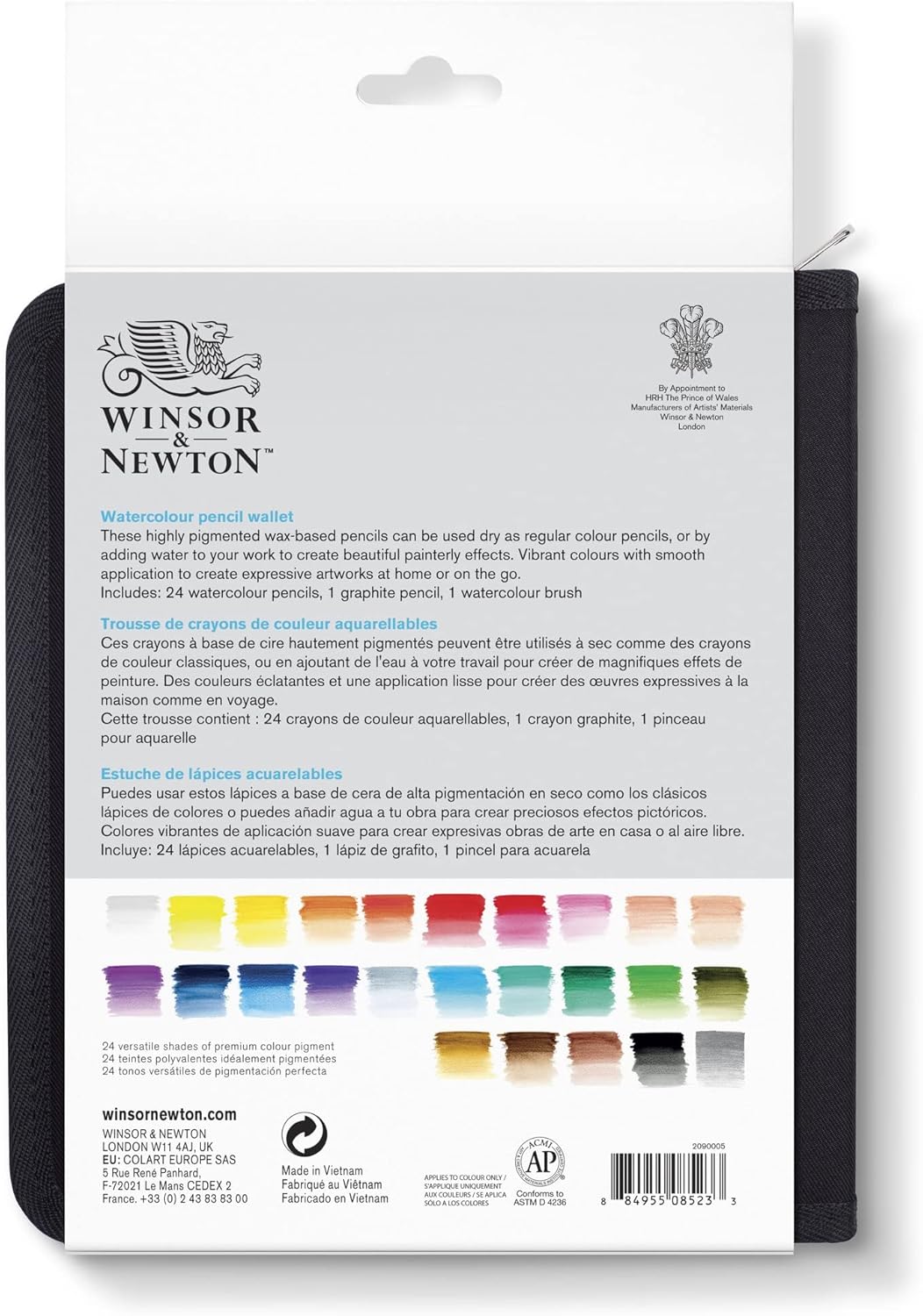Winsor & Newton Studio Collection Artist Pencils, Watercolor Pencil Wallet, Set of 26
