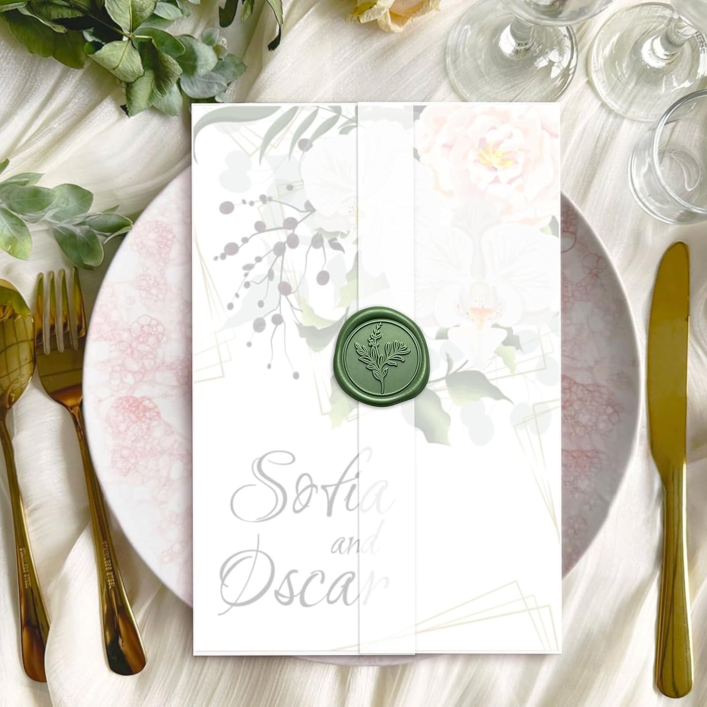 30 Pack Pre-Folded Vellum Jackets for 4.5x6.25 Invitations, Translucent Vellum Paper 4.5x6.25 Jackets, 100GSM Wedding Invitations Wraps, Envelope Liners for Birthdays, Baby Showers