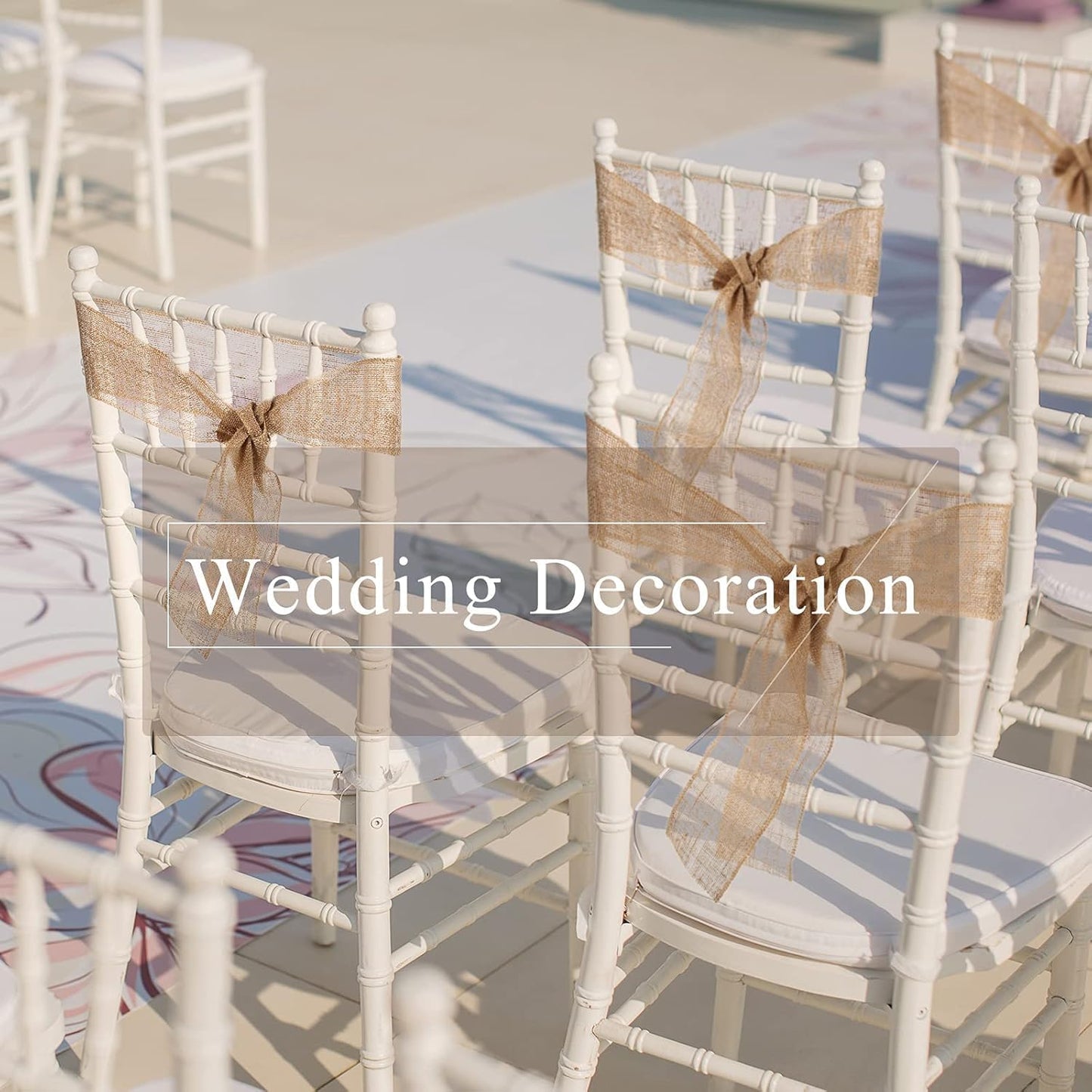 Chuangdi 40 Yard 1 Inches Burlap Ribbon Wide Jute Ribbon Natural Burlap Fabric Roll Wired Edge for Wreaths, Christmas Tree Decoration, Big Bow Crafts, Gift Wrapping, Wedding