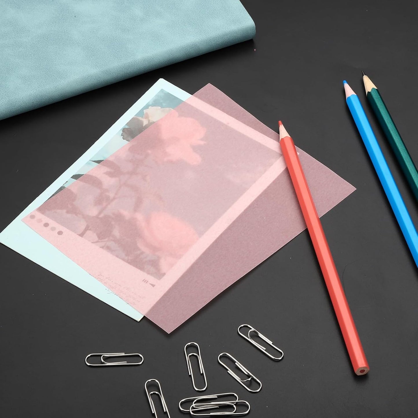 PATIKIL 60 Sheets Vellum Paper 4.25x5.5, Vellum Paper Printable Translucent Paper 100GSM Colored for Invitations Laser Inkjet Printing Card Making Crafting Wedding Tracing, Pink Green Blue