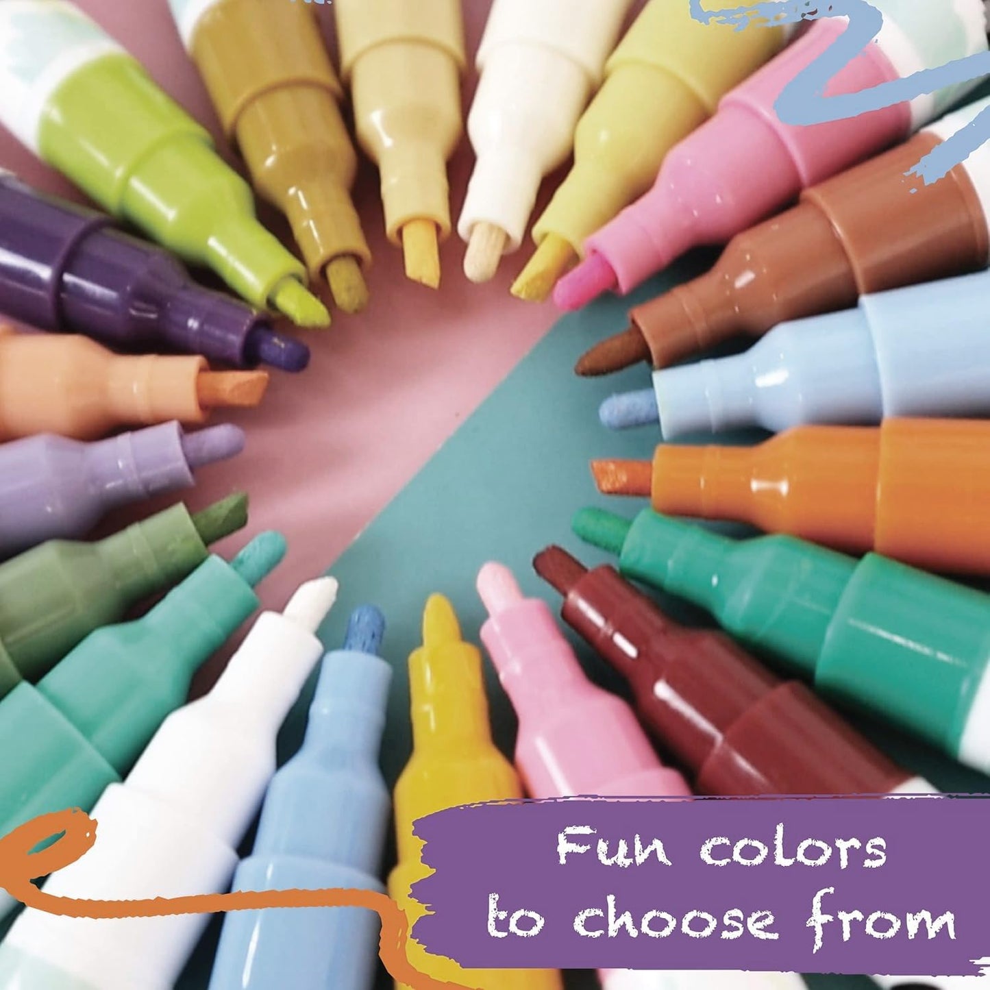 Fine Tip Liquid Chalk Markers for Chalkboard (20 Vintage Colors) - Dry Erase Marker Pens for Blackboard, Windows, Chalkboards Signs, Bistro - 3mm Reversible Tip