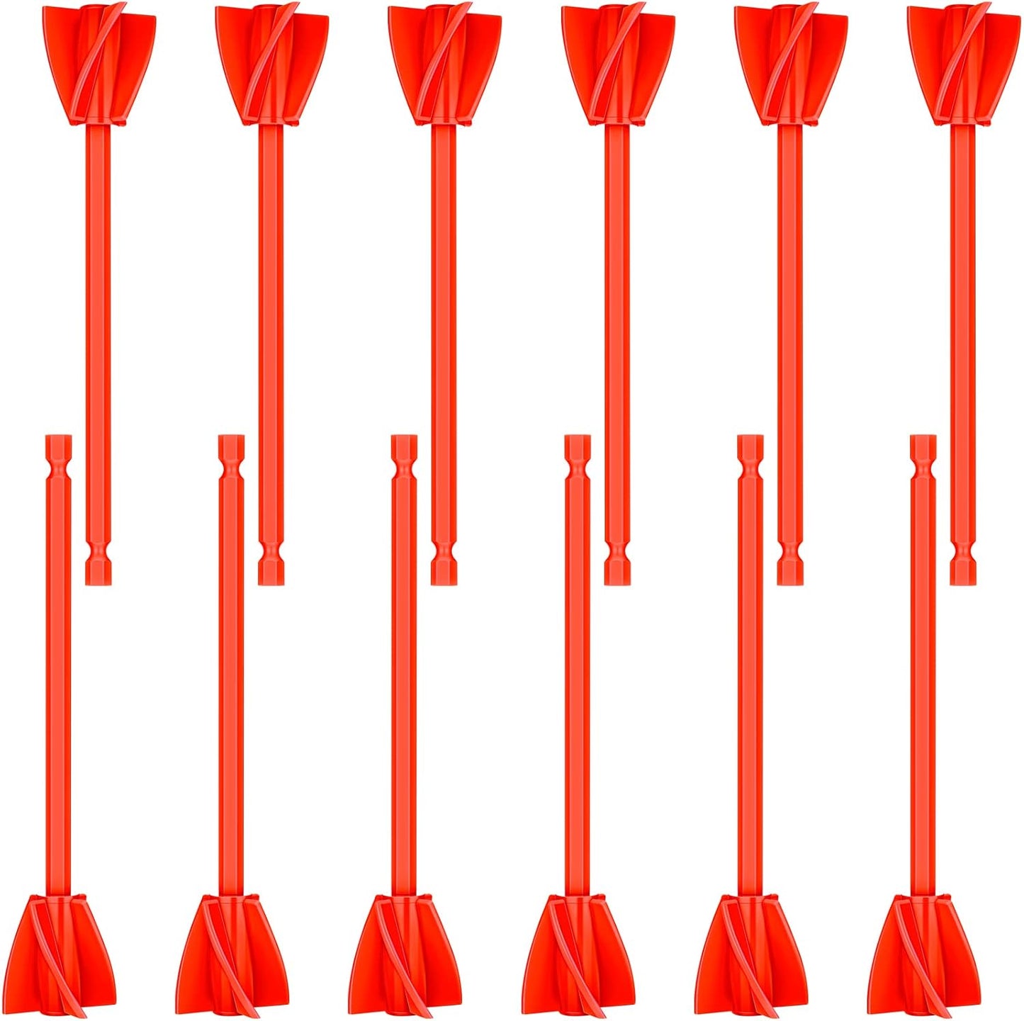 12 Pieces Paint Mixer Drill Attachment,Helix Paint Mixer Resin Drill Mixer Paint Stirrers Drill Attachment for 1 Gallon of Paint Epoxy Resin Silicone Jewelry Casting Molds (Red)