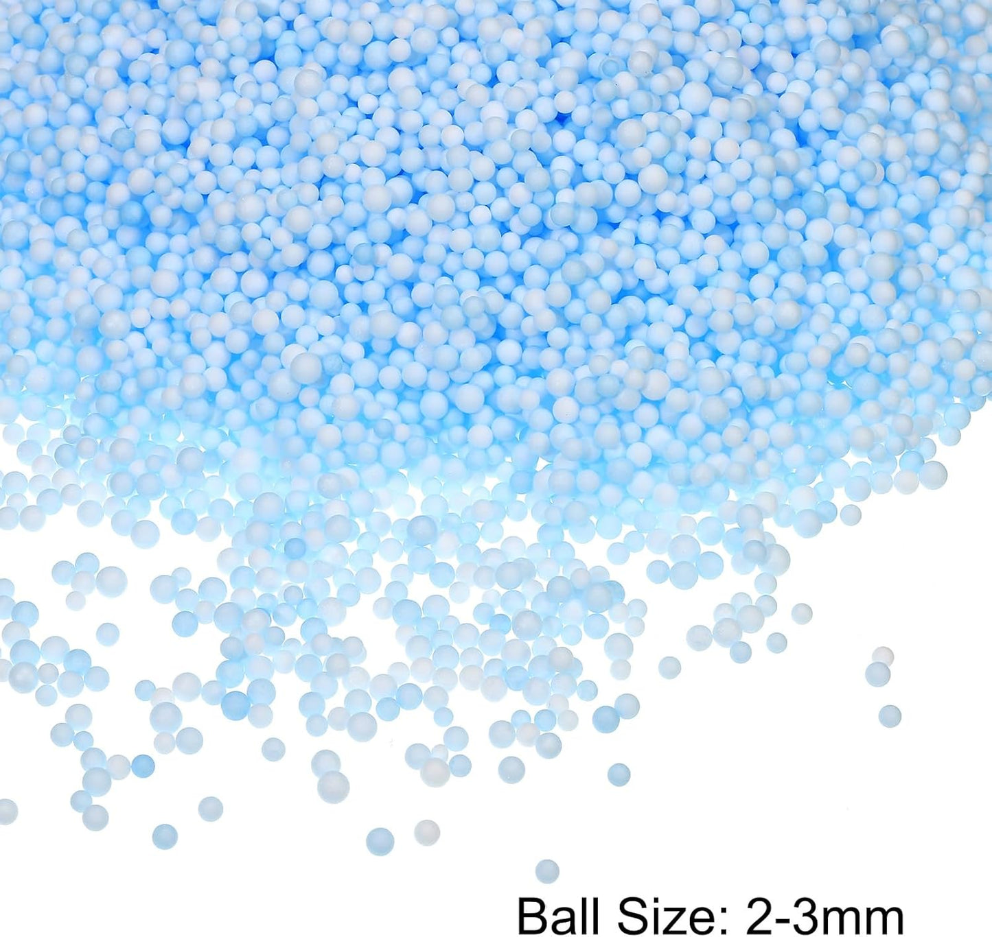 MECCANIXITY Foam Beads Foam Balls 2-3mm for Wedding and Party Decorations, Tiny Packing Balls, Arts DIY Crafts Supplies (Blue,1 Pack Approx 8000pcs)