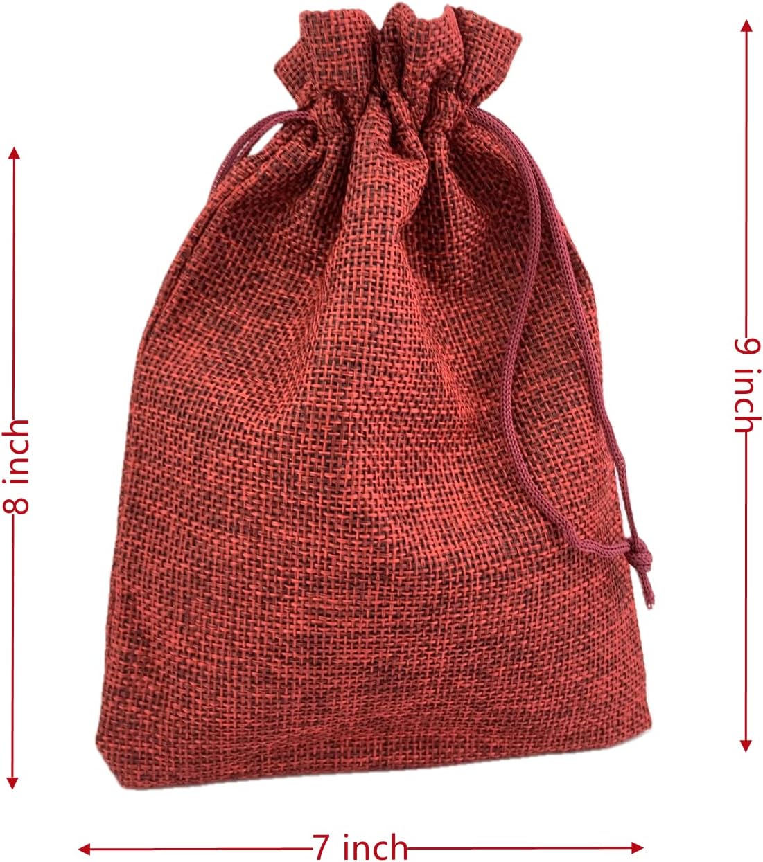 Palmhomee Pack of 25 Burlap Gift Bags with Drawstring Linen Jewelry Pouches Wedding Hessian Jute Bags for Birthday Jewelry and Treat Pouches Party Wedding Favors Gift Art and DIY Craft (7x9 Inch,