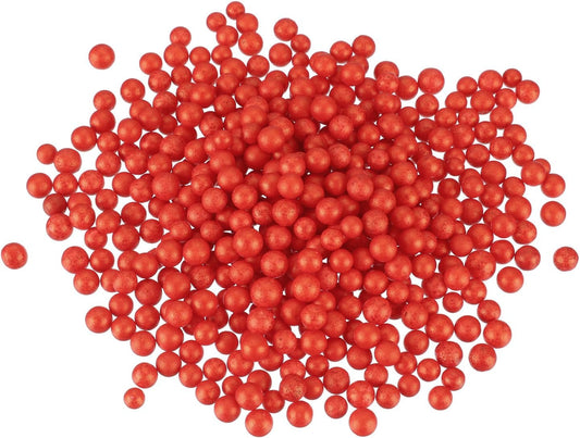 MECCANIXITY Foam Beads Foam Balls 7-9mm for Wedding and Party Decorations, Tiny Packing Balls, Arts DIY Crafts Supplies (Light Red,1 Pack Approx 3000pcs)