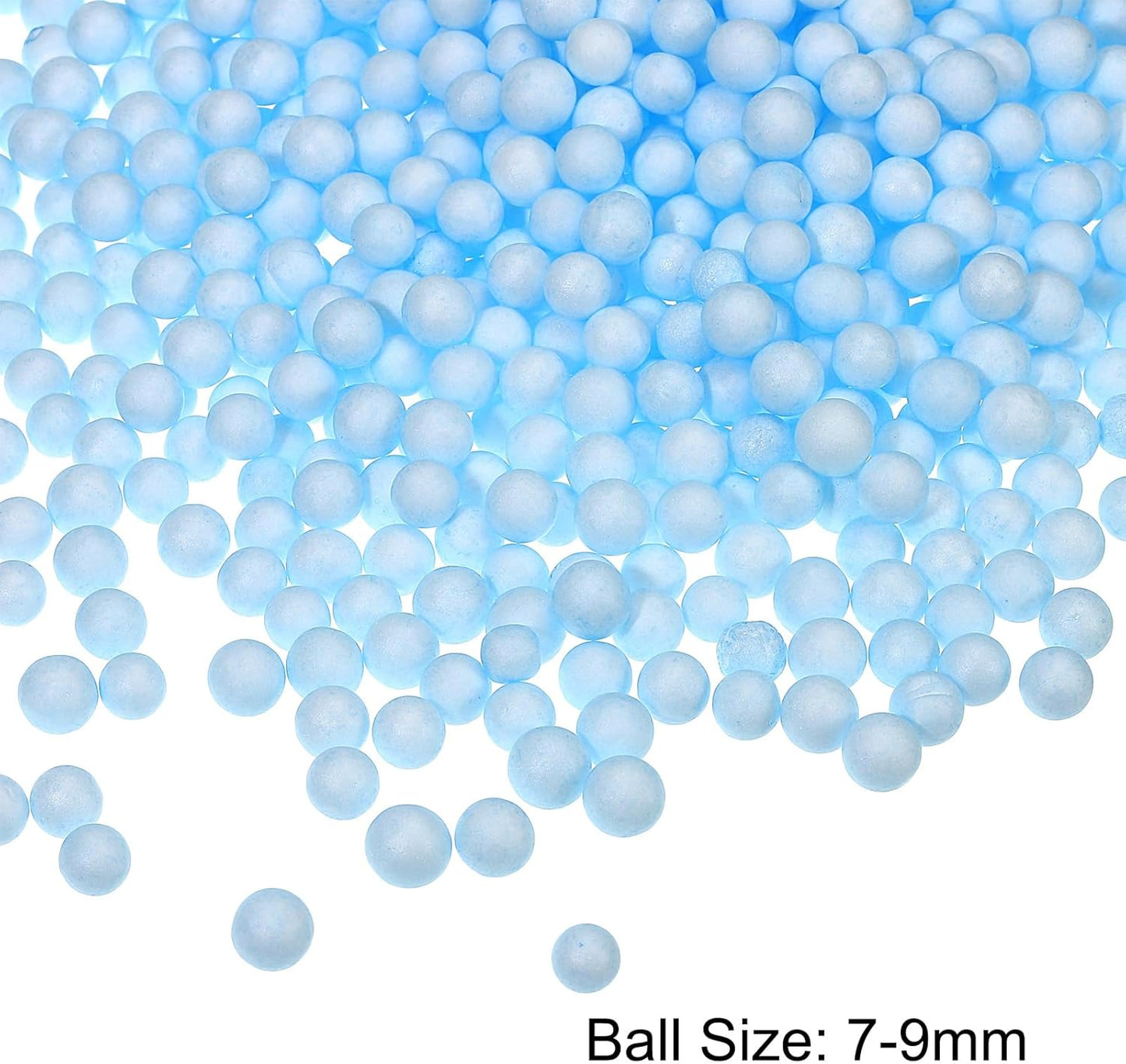 MECCANIXITY Foam Beads Foam Balls 7-9mm for Wedding and Party Decorations, Tiny Packing Balls, Arts DIY Crafts Supplies (Blue,1 Pack Approx 3000pcs)
