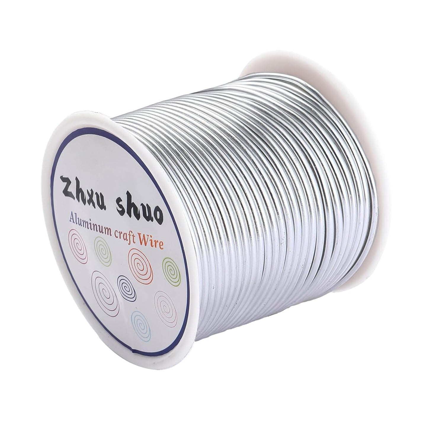 12 Gauge(2mm) Aluminum Wire 35 Yards Anodized Metal Wire for Bonsai Armature Crafting Sculpting Jewelry Craft Making Beading Floral (Silver, 12 Gauge)