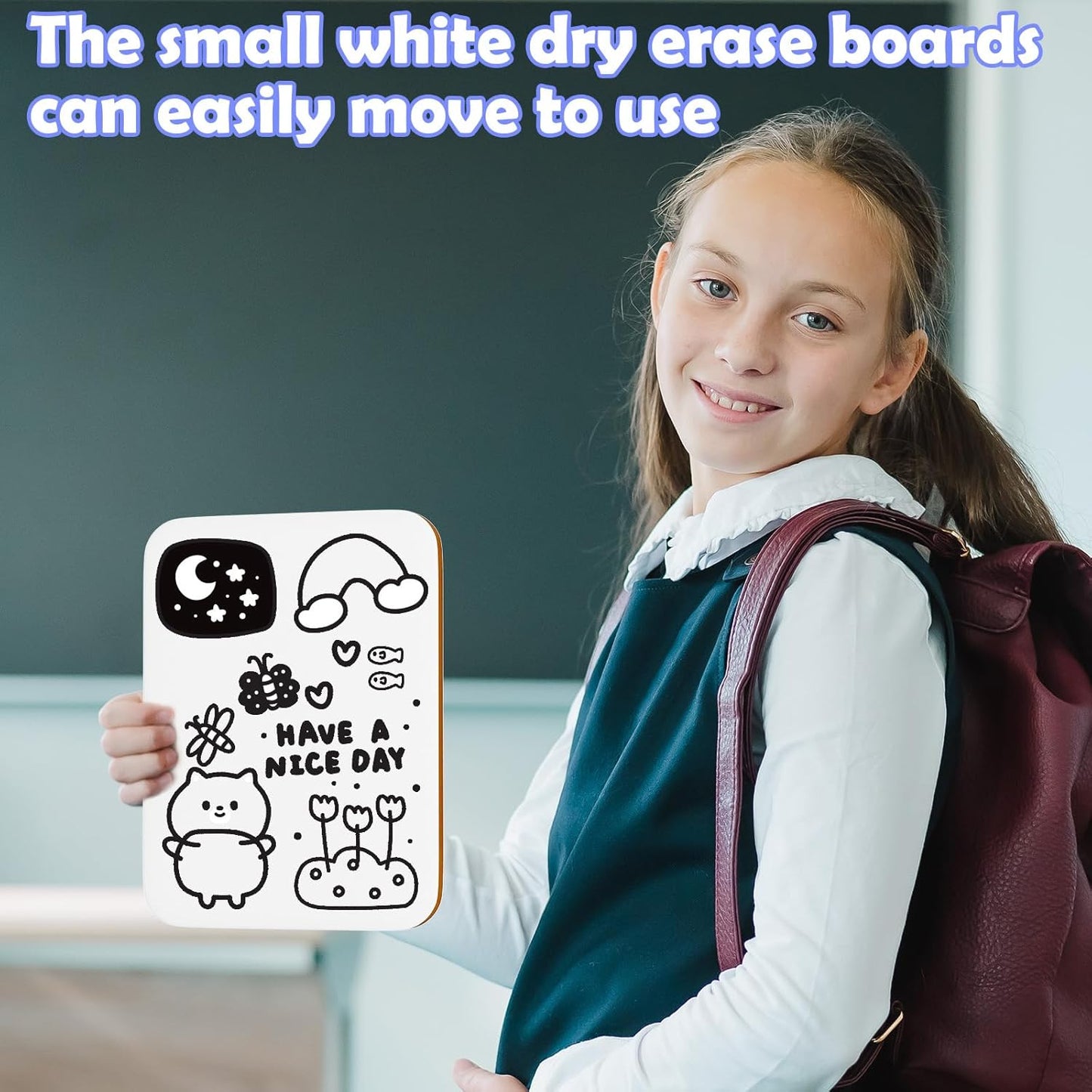Small White Board Dry Erase 5x7 Inch Mini Whiteboard Small Dry Erase Board with Markers Erasers Double Sided Dry Erase Lapboards for Students Teachers School Supplies Meeting Voting Games (1)